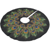 Jupon De Sapin En Polyester Brossé Pièce Peacock Noir (Angle)