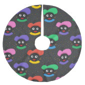 Jupon De Sapin En Polyester Brossé Piet de Noël Zwarte (Devant)