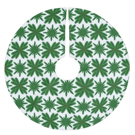 Jupon De Sapin En Polyester Brossé Pine Snowflakes Arbre Jupe (Devant)