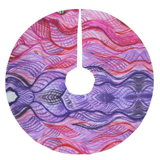 Jupon De Sapin En Polyester Brossé Pink Swirl (Devant)