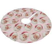 Jupon De Sapin En Polyester Brossé Pink Vintage Santa Christmas (Angle)