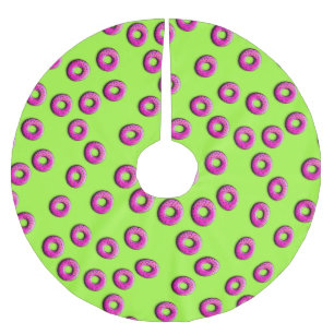 Jupon De Sapin En Polyester Brossé Pinky Donuts motif sans faille + vos idées