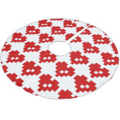 Jupon De Sapin En Polyester Brossé Pixel Coeur 8 bits Amour (Angle)