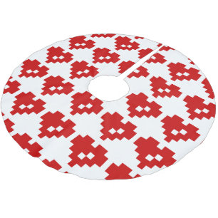 Jupon De Sapin En Polyester Brossé Pixel Coeur 8 bits Amour