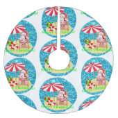 Jupon De Sapin En Polyester Brossé plage santa claus (Devant)