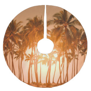 Jupon De Sapin En Polyester Brossé Plage tropicale : pittoresque vue naturelle