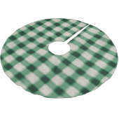Jupon De Sapin En Polyester Brossé Plaid à la crème verte (Angle)