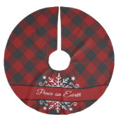 Jupon De Sapin En Polyester Brossé Plaid and snowflack custom (Devant)