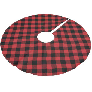 Jupon De Sapin En Polyester Brossé Plaid Buffalo