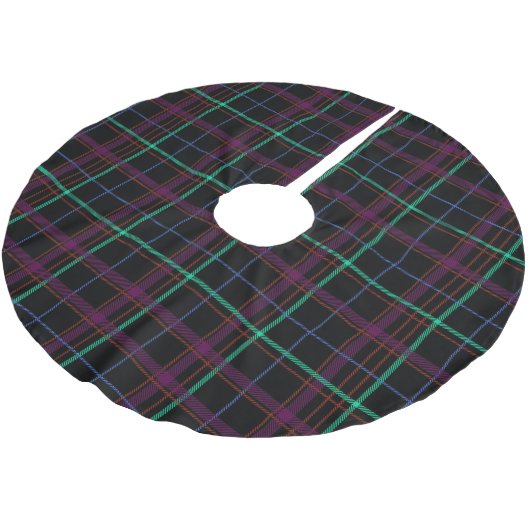 Jupon De Sapin En Polyester Brossé Plaid coloré (Angle)