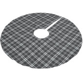 Jupon De Sapin En Polyester Brossé Plaid noir et blanc (Angle)