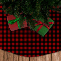 Plaid rustique rouge et noir de buffle