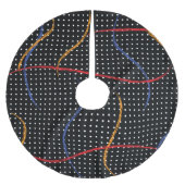 Jupon De Sapin En Polyester Brossé Plaque et points de peinture rétro (Devant)