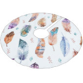 Jupon De Sapin En Polyester Brossé Plumes dessinées à la main : Motif Arrière - plan  (Angle)