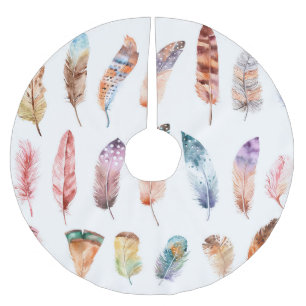 Jupon De Sapin En Polyester Brossé Plumes vibrantes de saumons d'eau : illustration d