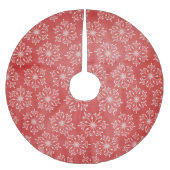 Jupon De Sapin En Polyester Brossé Pneus sur jupe Red Holiday Tree (Devant)