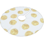 Jupon De Sapin En Polyester Brossé Pointe Polka Dorée Tirée (Angle)