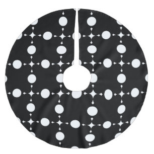 Jupon De Sapin En Polyester Brossé Points blancs, motif à pois, points, pois