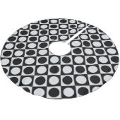Jupon De Sapin En Polyester Brossé Points & Carrés / noir blanc + vos idées (Angle)