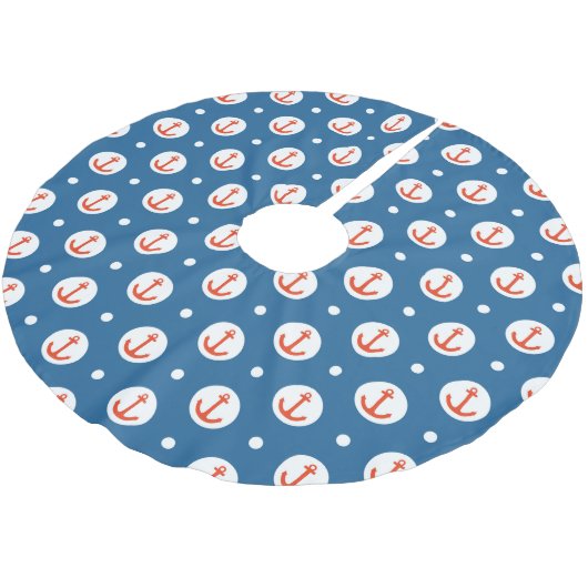 Jupon De Sapin En Polyester Brossé Points de Ancre (Angle)
