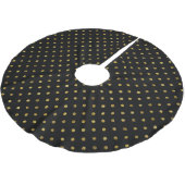 Jupon De Sapin En Polyester Brossé Points fascinants et noirs d'or chic (Angle)