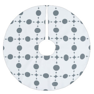 Jupon De Sapin En Polyester Brossé Points gris, motif à pois, points, pois