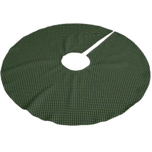 Jupon De Sapin En Polyester Brossé Points verts pois sur fond noir