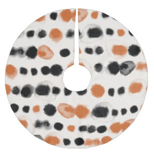 Jupon De Sapin En Polyester Brossé Pois Abstraits : Géométrie aquarelle.