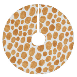 Jupon De Sapin En Polyester Brossé Pois d'or : Gouache Abstraite