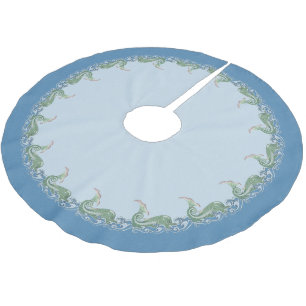 Jupon De Sapin En Polyester Brossé Poisson Art déco