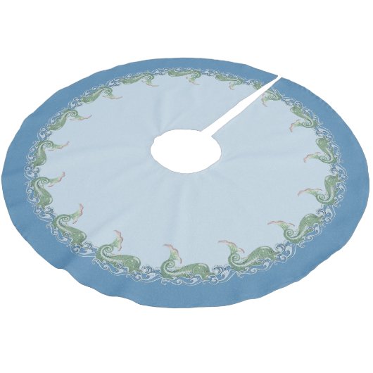 Jupon De Sapin En Polyester Brossé Poisson Art déco (Angle)
