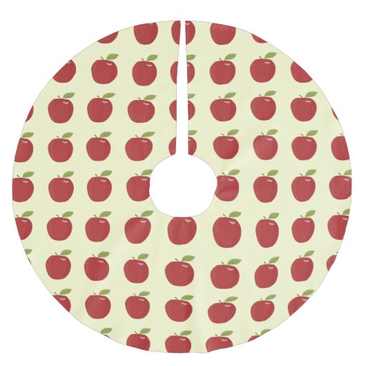 Jupon De Sapin En Polyester Brossé pomme rouge (Devant)