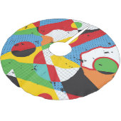 Jupon De Sapin En Polyester Brossé Pop Art, Minimalisme Vibrant. (Angle)