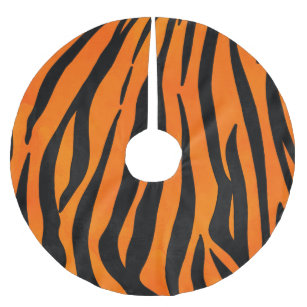 Jupon De Sapin En Polyester Brossé Poster de animal de Sauvage Orange Black Tiger
