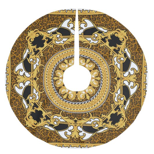 Jupon De Sapin En Polyester Brossé Poster de animal Golden Scrolls soie (Devant)
