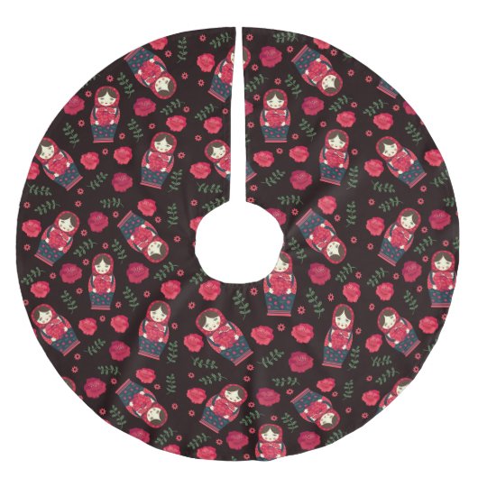 Jupon De Sapin En Polyester Brossé Poupées d'imbrication (Devant)
