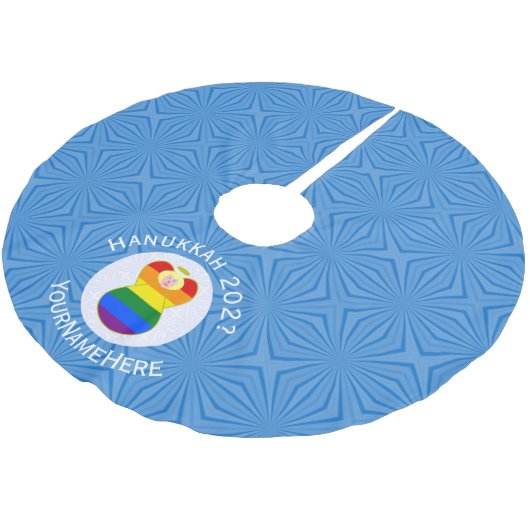 Jupon De Sapin En Polyester Brossé Prix gay Blonde Angel Hanoukka Drapeau personnalis (Angle)