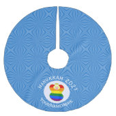 Jupon De Sapin En Polyester Brossé Prix gay Blonde Angel Hanoukka Drapeau personnalis (Devant)