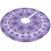 Jupon De Sapin En Polyester Brossé Purple Decorative Christmas Tree Skirt (Angle)