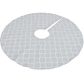Jupon De Sapin En Polyester Brossé Quatrefoil blanc gris chic (Angle)