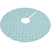 Jupon De Sapin En Polyester Brossé Quatrefoil bleu chic (Angle)