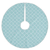 Jupon De Sapin En Polyester Brossé Quatrefoil bleu chic (Devant)
