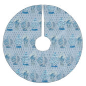 Jupon De Sapin En Polyester Brossé Quilt Chinoiserie Ginger Jar   (Devant)