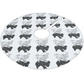 Jupon De Sapin En Polyester Brossé Rabbit Silhouette main (Angle)