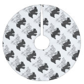 Jupon De Sapin En Polyester Brossé Rabbit Silhouette main (Devant)