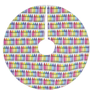 Jupon De Sapin En Polyester Brossé Rainbow Crayons École Professeur Art Fournitures F