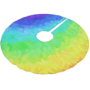 Jupon De Sapin En Polyester Brossé Rainbow Icy