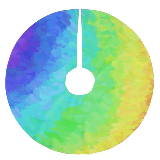 Jupon De Sapin En Polyester Brossé Rainbow Icy (Devant)