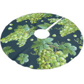 Jupon De Sapin En Polyester Brossé Raisin vert : Aquarelle Motif foncé (Angle)