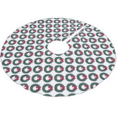 Jupon De Sapin En Polyester Brossé Rameaux de houx (Angle)